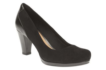Clarks chorus voice black suede shop